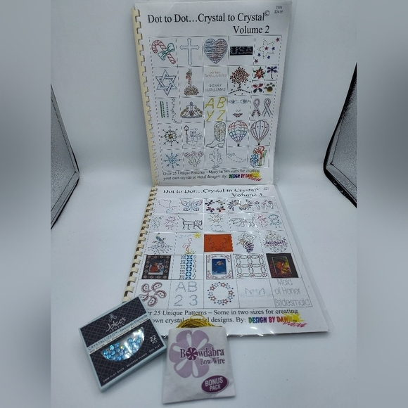 Dot To Dot Other - Dot to Dot Crystal to Crystal Pattern Books Vol 2 & 3 + Bonus